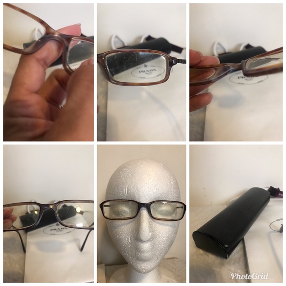 Authentic Prada Prescription Eyeglasses with case - Picture 3 of 16